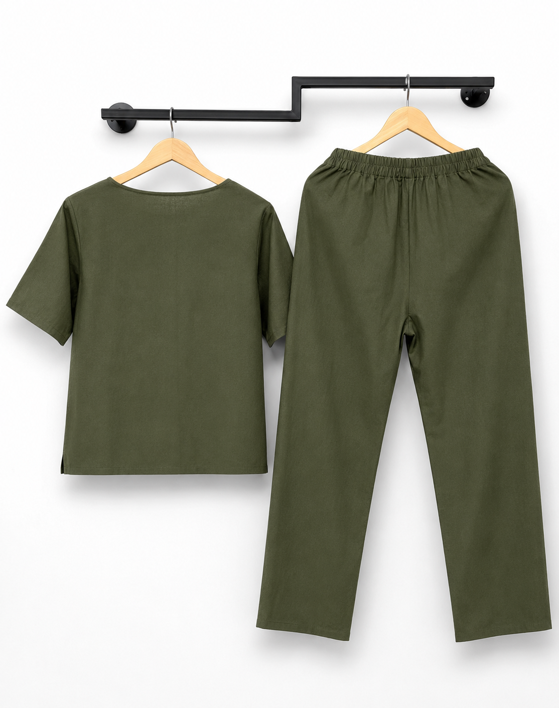 Women's Short Sleeve Top & Tie Waist Pants Co-ord Set – Relaxed Two-Piece for Work & Travel