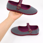 Women's Round Toe Mary Jane Ballet Flats with Buckle Strap – Suede-Look Everyday Flats