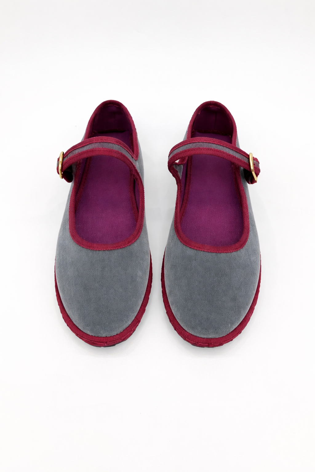 Women's Round Toe Mary Jane Ballet Flats with Buckle Strap – Suede-Look Everyday Flats