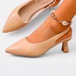 Women's Pointed Toe Slingback Kitten Heels – Low Heel Court Shoes for Work and Occasions