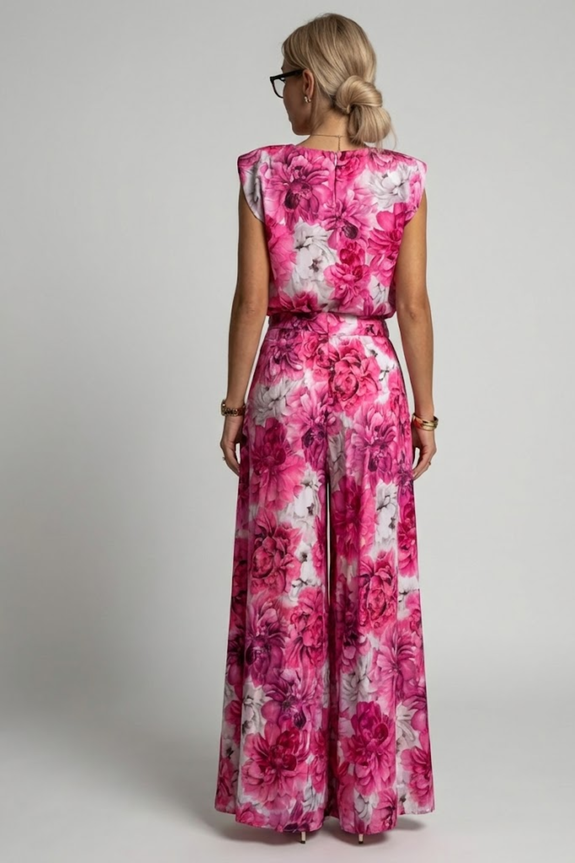 Women's Elegant Pleated Jumpsuit – Dressy One-Piece for Weddings, Evening Events & Parties