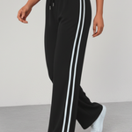 Women's Wide Leg Drawstring Pants with Side Stripe – Relaxed Casual & Travel Pants