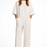 Women's Oversized Short Sleeve Wide Leg Jumpsuit – Wedding Guest and Occasion Jumpsuit