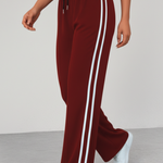 Women's Wide Leg Drawstring Pants with Side Stripe – Relaxed Casual & Travel Pants