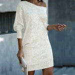 Women's Sequin Party Dress – Sparkly Evening Dress for Cocktail Parties & Celebrations