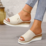 Women's Woven Espadrille Wedge Sandals – Platform Summer Sandals for Holidays