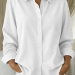 Women's Relaxed Fit Long Sleeve Button Down Shirt – Classic Collared Shirt for Work & Weekend