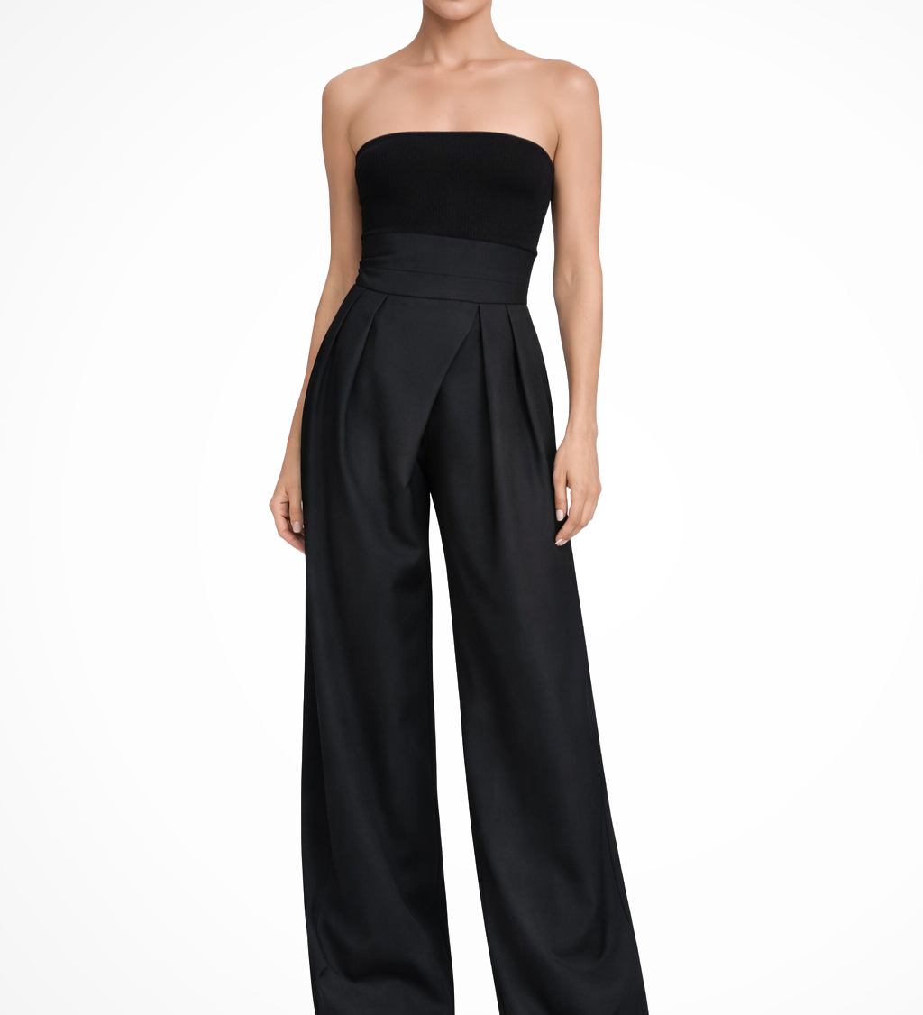 Women's High-Waisted Wide Leg Pants – Full-Length Tailored Pants for Office & Formal Wear