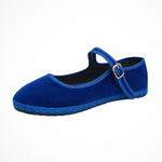 Women's Round Toe Mary Jane Ballet Flats with Buckle Strap – Suede-Look Everyday Flats