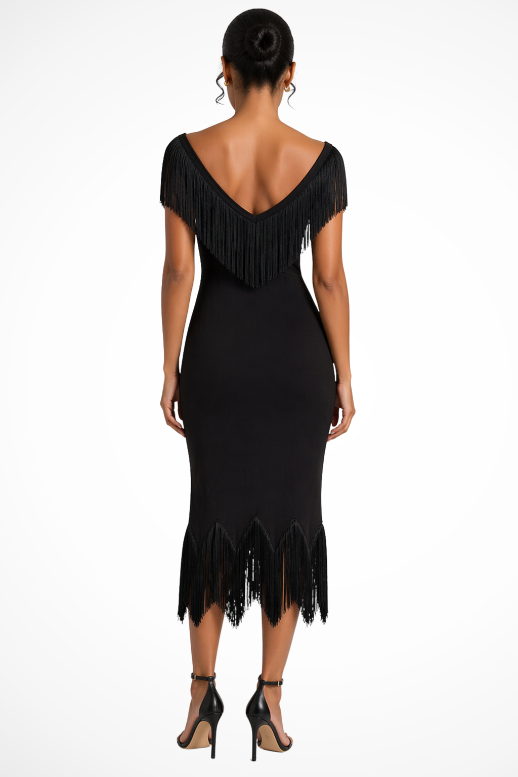 Women's Off-Shoulder Fringe Trim Dress – Midi & Mini Lengths for Wedding Guest & Occasions