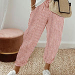 Women's Breathable Drawstring Pants with Slant Pockets – Tapered Leg Comfort Everyday Pants