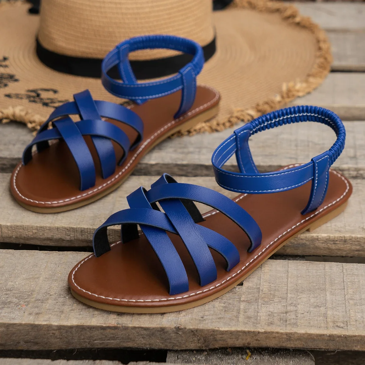 Women's Cushioned Comfort Sandals – Supportive Everyday Walking Sandals for Summer & Travel