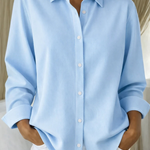 Women's Relaxed Fit Long Sleeve Button Down Shirt – Classic Collared Shirt for Work & Weekend