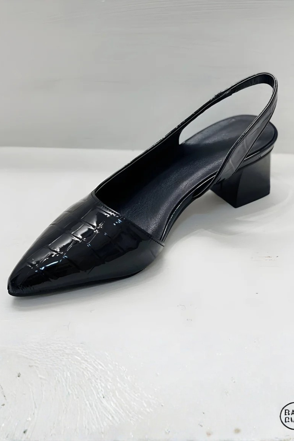 Women's Slingback Pumps with Pointed Toe & Low Block Heel – Work & Evening Shoes