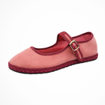 Women's Round Toe Mary Jane Ballet Flats with Buckle Strap – Suede-Look Everyday Flats