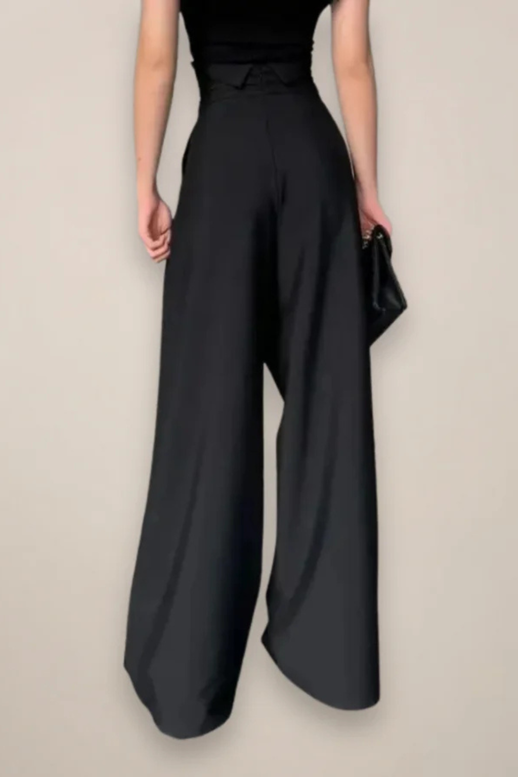 Women's High-Waisted Wide Leg Pants – Full-Length Tailored Pants for Office & Formal Wear