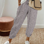 Women's Breathable Drawstring Pants with Slant Pockets – Tapered Leg Comfort Everyday Pants