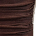 Women's Strapless Pleated Maxi Dress with Ruched Bodice – Brown Summer Occasion Dress
