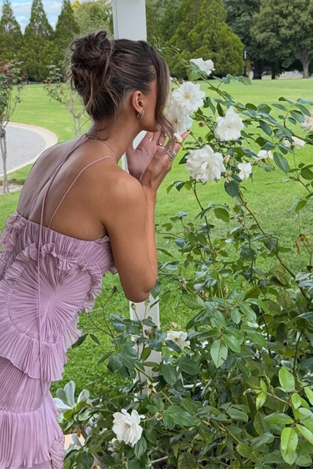 Women's Halter Neck Backless Ruffle Maxi Dress – Sleeveless Wedding Guest & Summer Event Dress