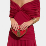 Women's Off-Shoulder Pleated Midi Dress – Fitted Bodice Summer Occasion Dress