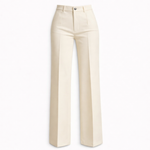 Women's High Waisted Wide Leg Pants – Lightweight Polyester Office Pants for Work & Events