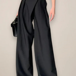 Women's High-Waisted Wide Leg Pants – Full-Length Tailored Pants for Office & Formal Wear