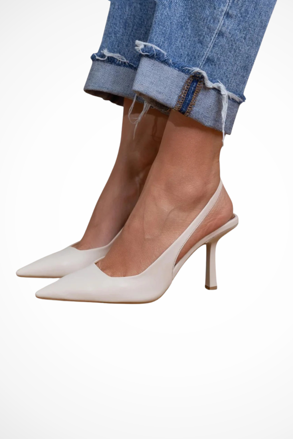 Women's Pointed Toe Slingback Heels – Suede-Finish Court Shoes for Work and Events