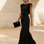 Women's Elegant Pleated Jumpsuit – Dressy One-Piece for Weddings, Evening Events & Parties