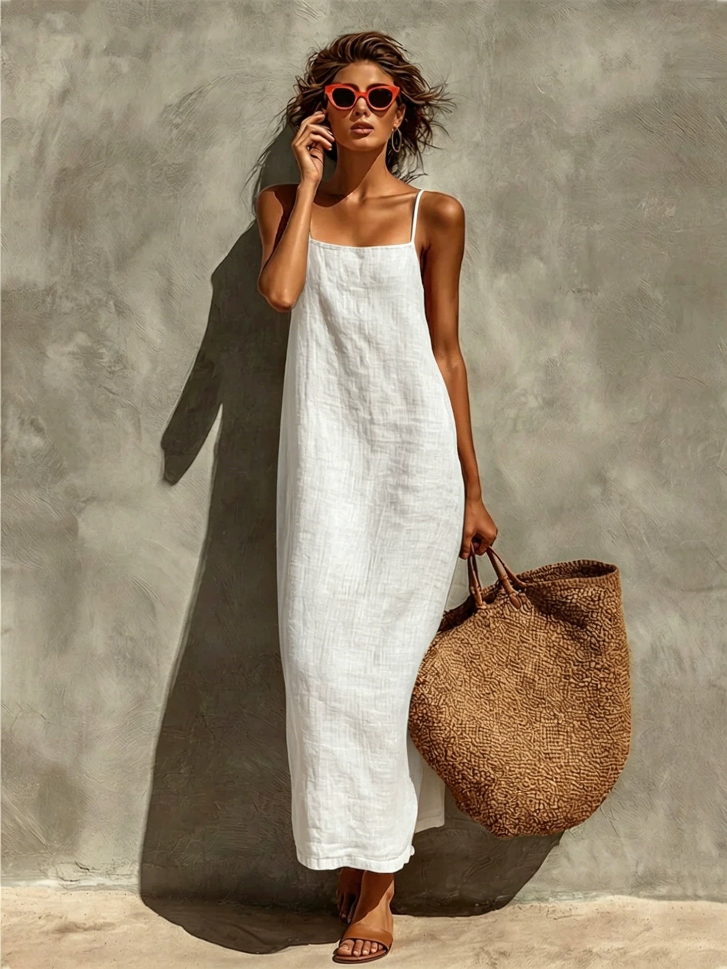 Women's Lightweight Summer Maxi Dress – Easy Casual Dress for Beach, Holidays & Brunch