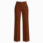 Women's High Waisted Wide Leg Pants – Lightweight Polyester Office Pants for Work & Events