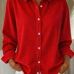 Women's Relaxed Fit Long Sleeve Button Down Shirt – Classic Collared Shirt for Work & Weekend