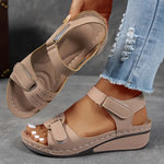 Women's Cushioned Wedge Sandals with Adjustable Straps – Comfort Everyday Summer Sandals