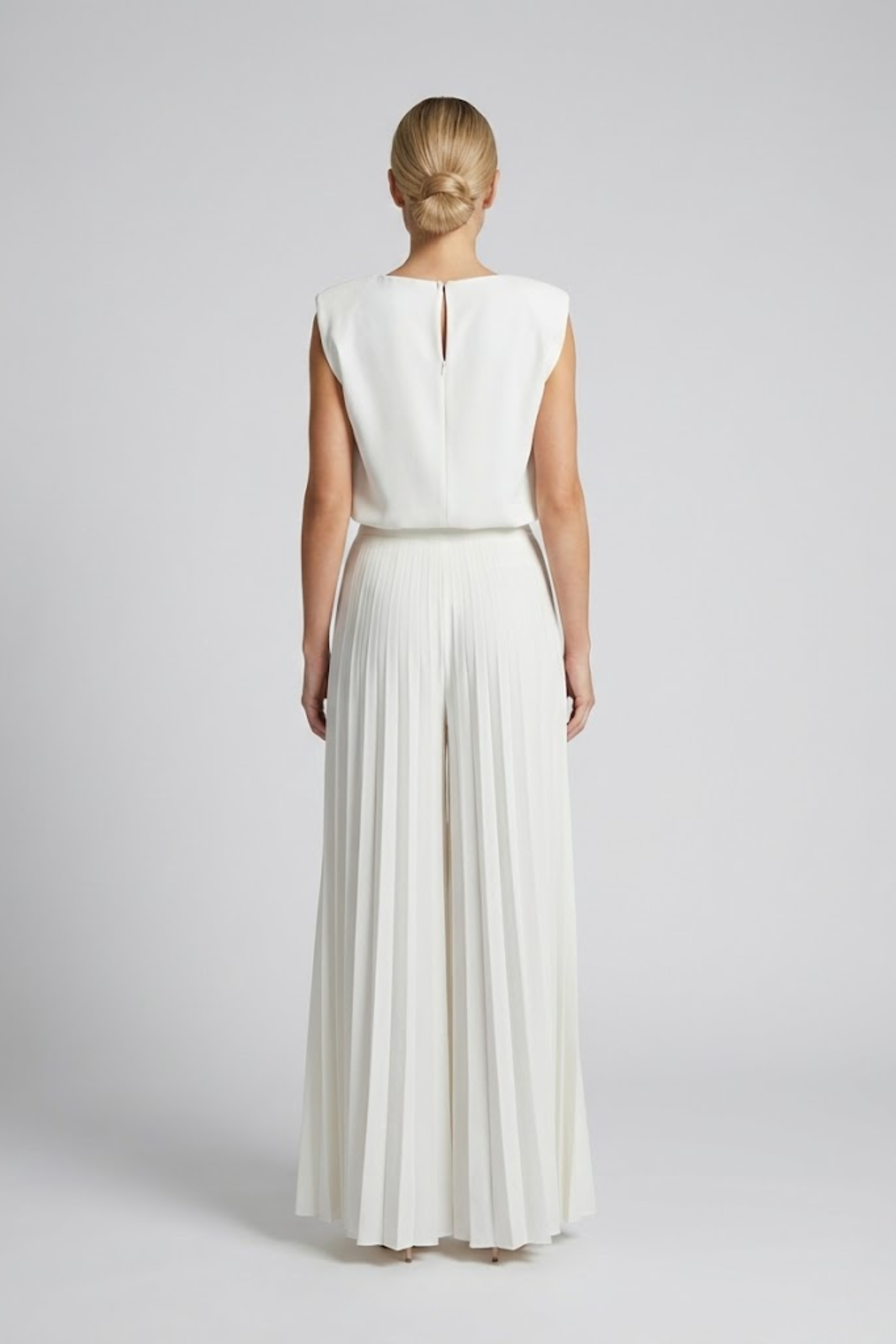 Women's Elegant Pleated Jumpsuit – Dressy One-Piece for Weddings, Evening Events & Parties