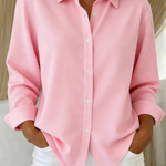 Women's Relaxed Fit Long Sleeve Button Down Shirt – Classic Collared Shirt for Work & Weekend