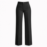Women's High Waisted Wide Leg Pants – Lightweight Polyester Office Pants for Work & Events