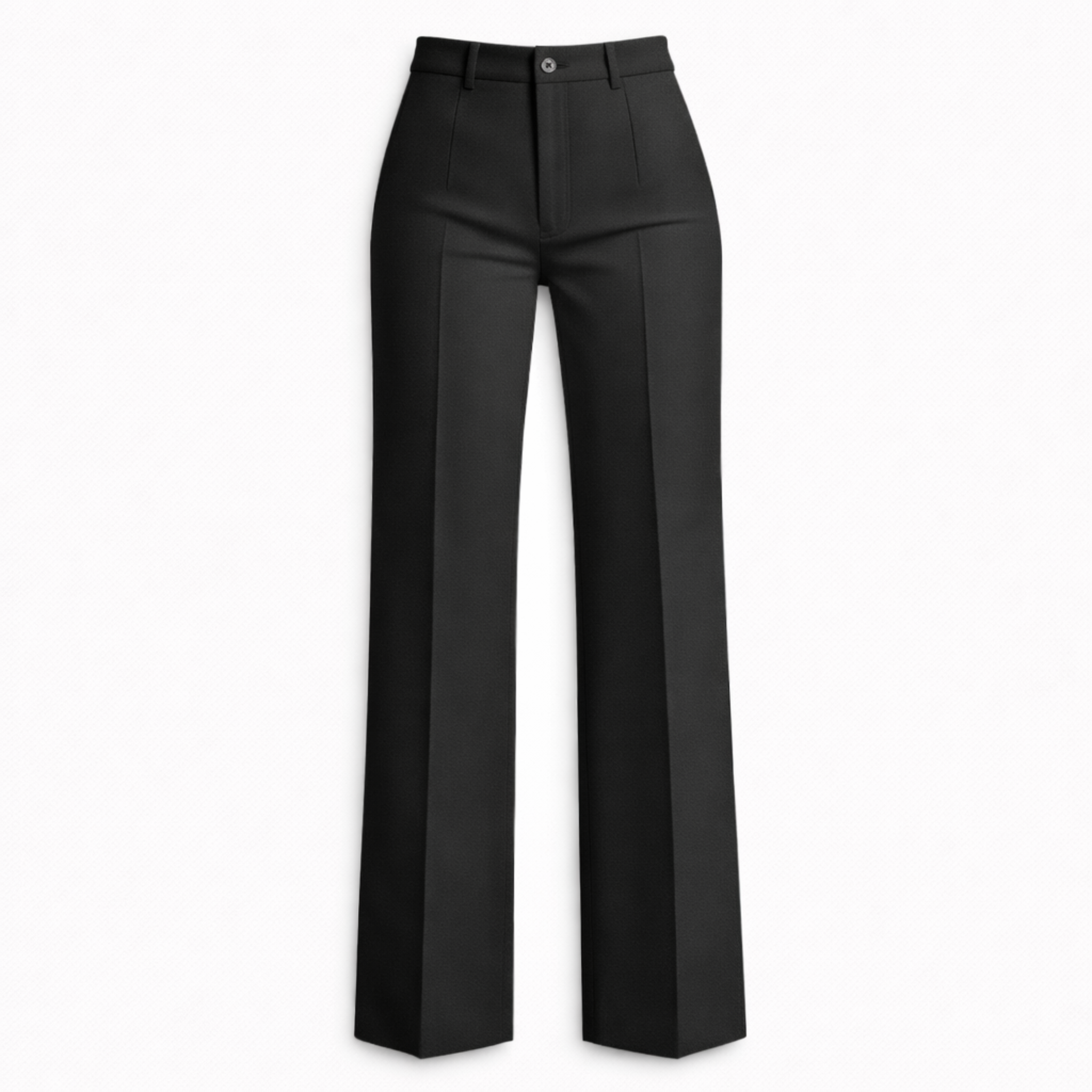 Women's High Waisted Wide Leg Pants – Lightweight Polyester Office Pants for Work & Events