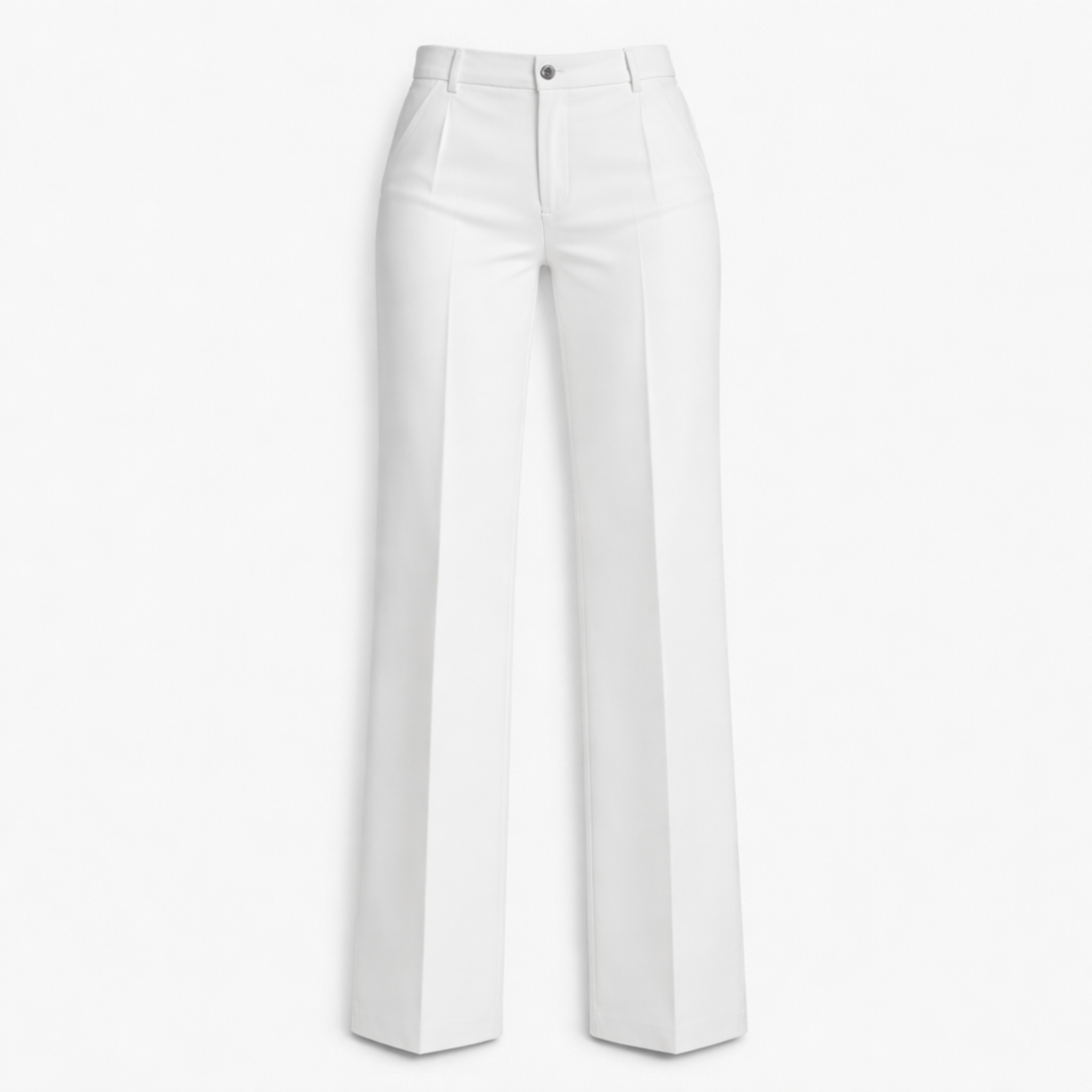 Women's High Waisted Wide Leg Pants – Lightweight Polyester Office Pants for Work & Events
