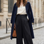 Women's Pleated Cropped Wide Leg Pants – High Waist Tailored Summer Pants