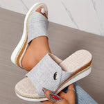 Women's Woven Espadrille Wedge Sandals – Platform Summer Sandals for Holidays