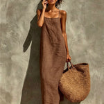Women's Lightweight Summer Maxi Dress – Easy Casual Dress for Beach, Holidays & Brunch
