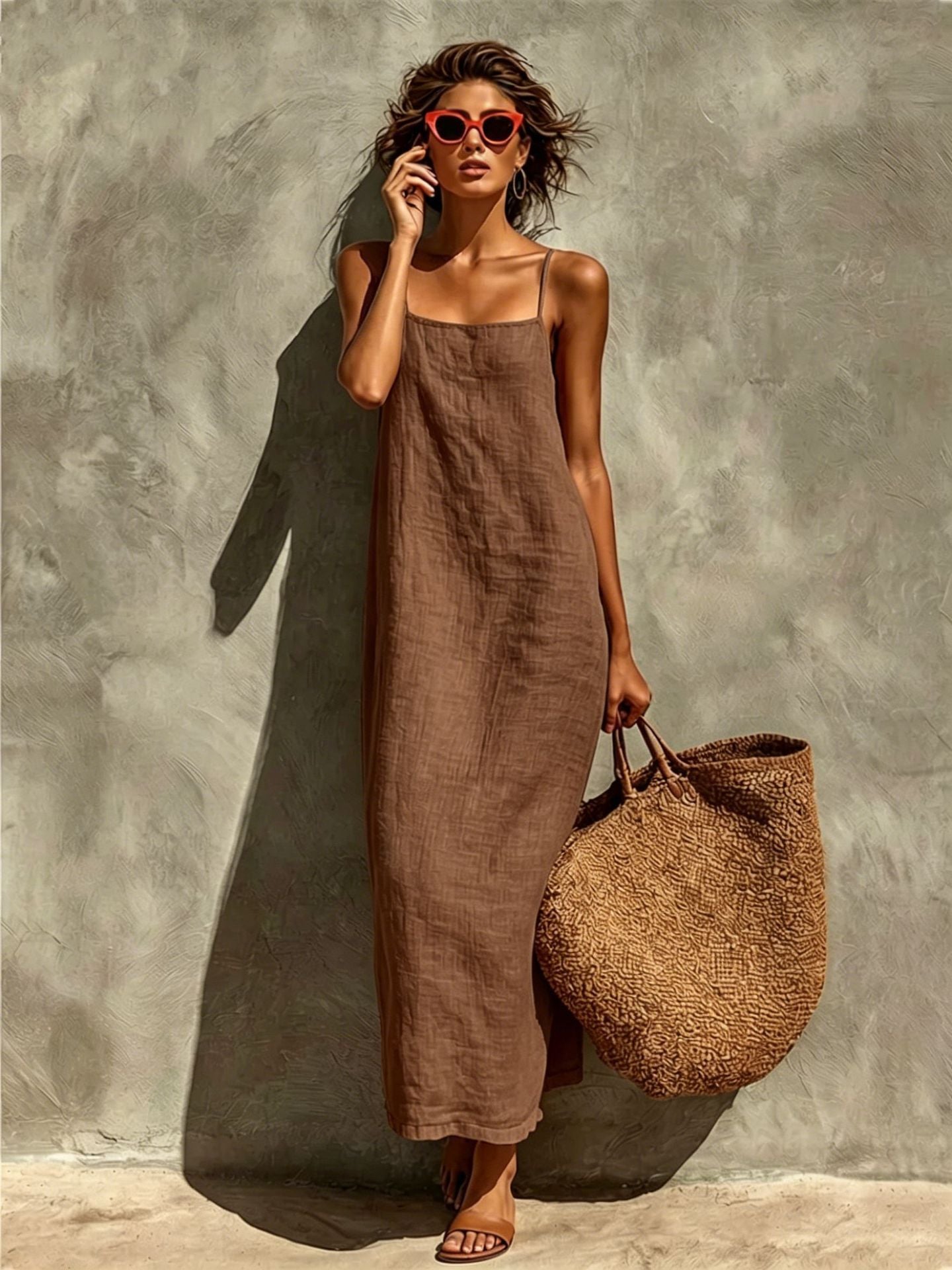 Women's Lightweight Summer Maxi Dress – Easy Casual Dress for Beach, Holidays & Brunch