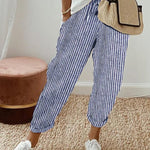 Women's Breathable Drawstring Pants with Slant Pockets – Tapered Leg Comfort Everyday Pants