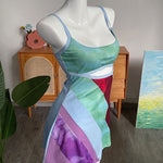 Women's Patchwork Cut-Out Mini Dress – Statement Party Dress for Evenings Out & Celebrations