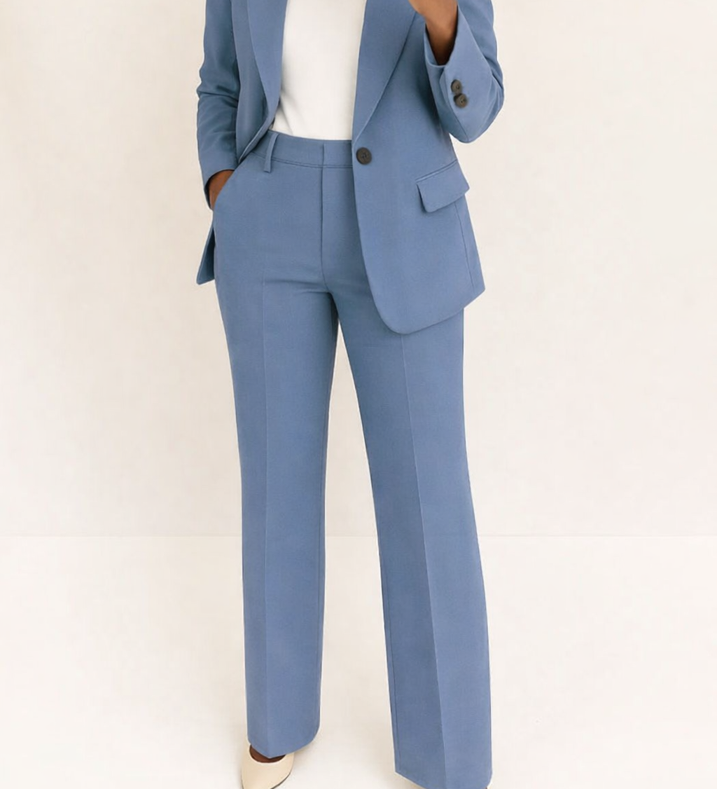 Women's Tailored Button Front Blazer – Smart Workwear Jacket for Office and Cooler Evenings