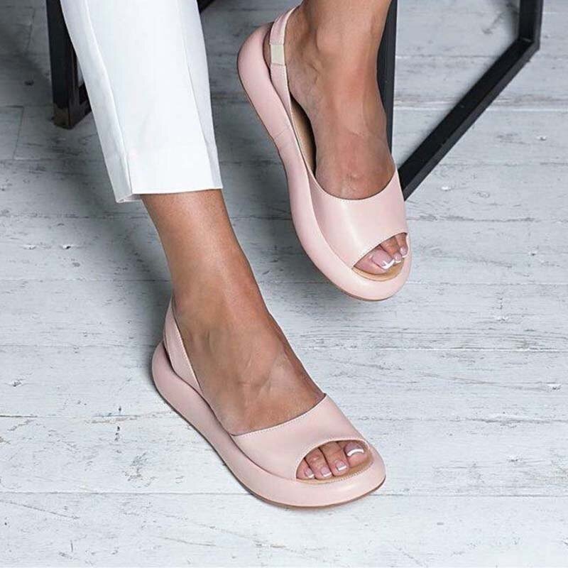 Women's Open Toe Strappy Sandals with Cushioned Insole – Comfortable Summer Sandals