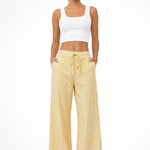 Women's Striped Wide Leg Pants with Drawstring Waist – Relaxed Summer Casual Pants