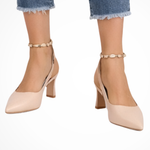 Women's Pointed Toe Slingback Kitten Heels – Low Heel Court Shoes for Work and Occasions