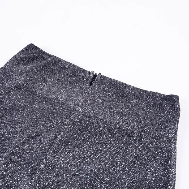 Women's High Waist Sequin Wide-Leg Pants – Sparkly Evening and Party Pants
