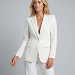 Women's Tailored Blazer and Wide Leg Pants Co-Ord Set – Two-Piece Workwear Suit