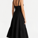 Women's Fitted Midi Dress with Sweetheart Neckline & Defined Waist – Summer Occasion Dress